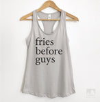 Fries Before Guys Silver Gray Tank Top
