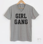 Girl Gang Heather Gray V-Neck T-shirt