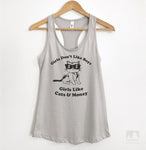 Girls Don't Like Boys Girls Like Cats and Money Silver Gray Tank Top