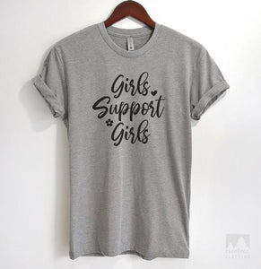 Girls Support Girls Heather Gray Unisex T-shirt