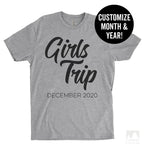 Girls Trip December 2020 (Customize Any Month & Year) Heather Gray Unisex T-shirt