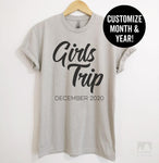 Girls Trip December 2020 (Customize Any Month & Year) Silk Gray Unisex T-shirt