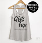 Girls Trip December 2020 (Customize Any Month & Year) Silver Gray Tank Top