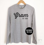 Gram Est. 2020 (Customize Any Year) Long Sleeve T-shirt