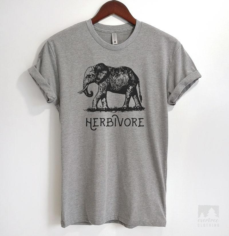 Herbivore Elephant Heather Gray Unisex T-shirt