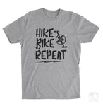 Hike Bike Repeat Heather Gray Unisex T-shirt
