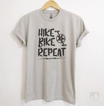 Hike Bike Repeat Silk Gray Unisex T-shirt