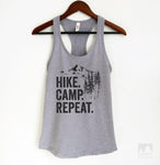 Hike Camp Repeat Heather Gray Tank Top