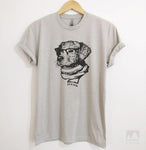 Hipster Dog Silk Gray Unisex T-shirt