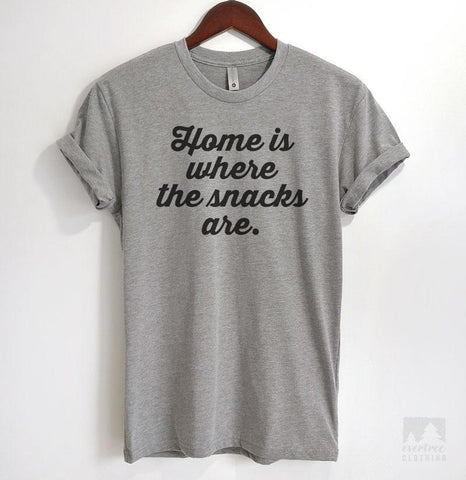 Home Is Where The Snacks Are Heather Gray Unisex T-shirt