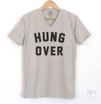 Hung Over Silk Gray V-Neck T-shirt