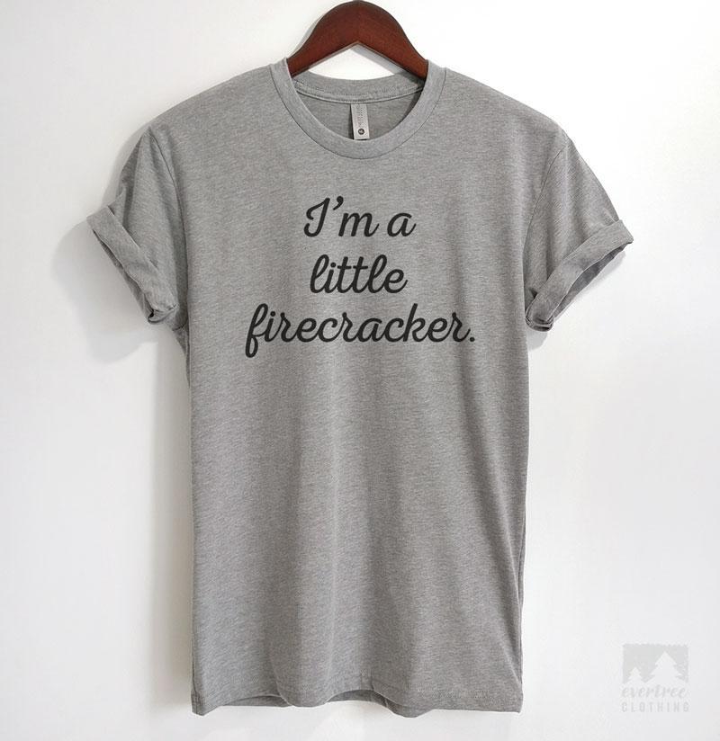 I'm A Little Firecracker Heather Gray Unisex T-shirt