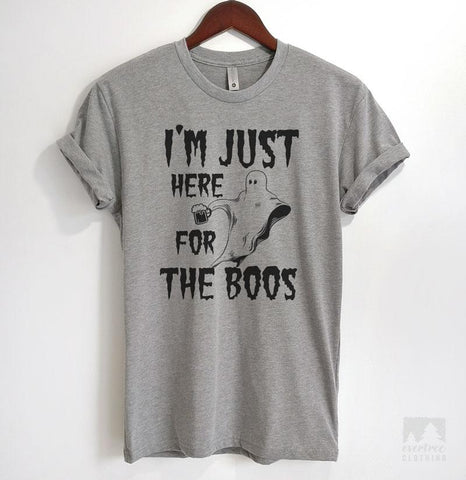 I'm Just Here For The Boos Heather Gray Unisex T-shirt