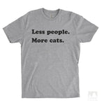 Less People More Cats Heather Gray Unisex T-shirt