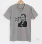 Let It Gogh Heather Gray V-Neck T-shirt