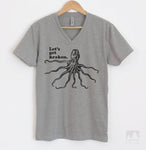 Let's Get Kraken Heather Gray V-Neck T-shirt