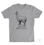 Llama Said Knock You Out Heather Gray Unisex T-shirt
