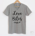 Love Bites #SingleAF Heather Gray V-Neck T-shirt