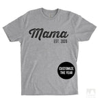 Mama Est. 2020 (Customize Any Year) Heather Gray Unisex T-shirt