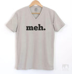 Meh. Silk Gray V-Neck T-shirt