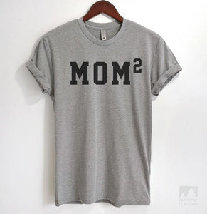 Mom 2 Heather Gray Unisex T-shirt