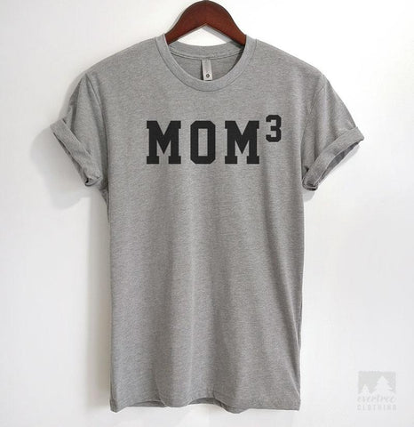 Mom 3 Heather Gray Unisex T-shirt