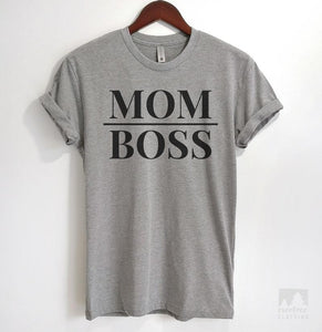 Mom Boss Heather Gray Unisex T-shirt