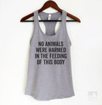 No Animals Were Harmed In The Feeding Of This Body Heather Gray Tank Top