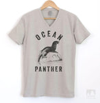 Ocean Panther Silk Gray V-Neck T-shirt