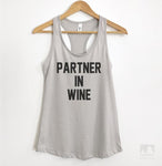Partner In Wine Silver Gray Tank Top