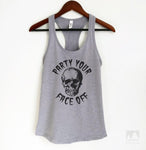 Party Your Face Off Heather Gray Tank Top