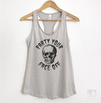 Party Your Face Off Silver Gray Tank Top