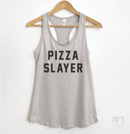 Pizza Slayer Silver Gray Tank Top