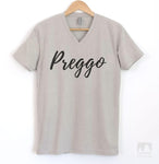 Preggo Silk Gray V-Neck T-shirt