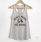 Really Makes You Sphinx Silver Gray Tank Top