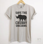 Save The Chubby Unicorns Silk Gray Unisex T-shirt