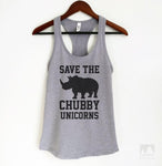 Save The Chubby Unicorns Heather Gray Tank Top