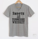 Smooth As Tennessee Whiskey Heather Gray V-Neck T-shirt