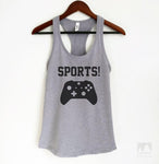 Sports! Game Controller Heather Gray Tank Top