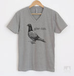 Stay Coo Heather Gray V-Neck T-shirt