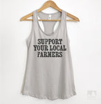 Support Your Local Farmers Silver Gray Tank Top