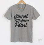 Sweet Mother Of Pearl Heather Gray V-Neck T-shirt