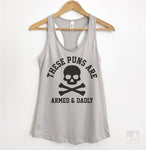 These Puns Are Armed & Dadly Silver Gray Tank Top