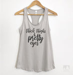 Thick Thighs And Pretty Eyes Silver Gray Tank Top
