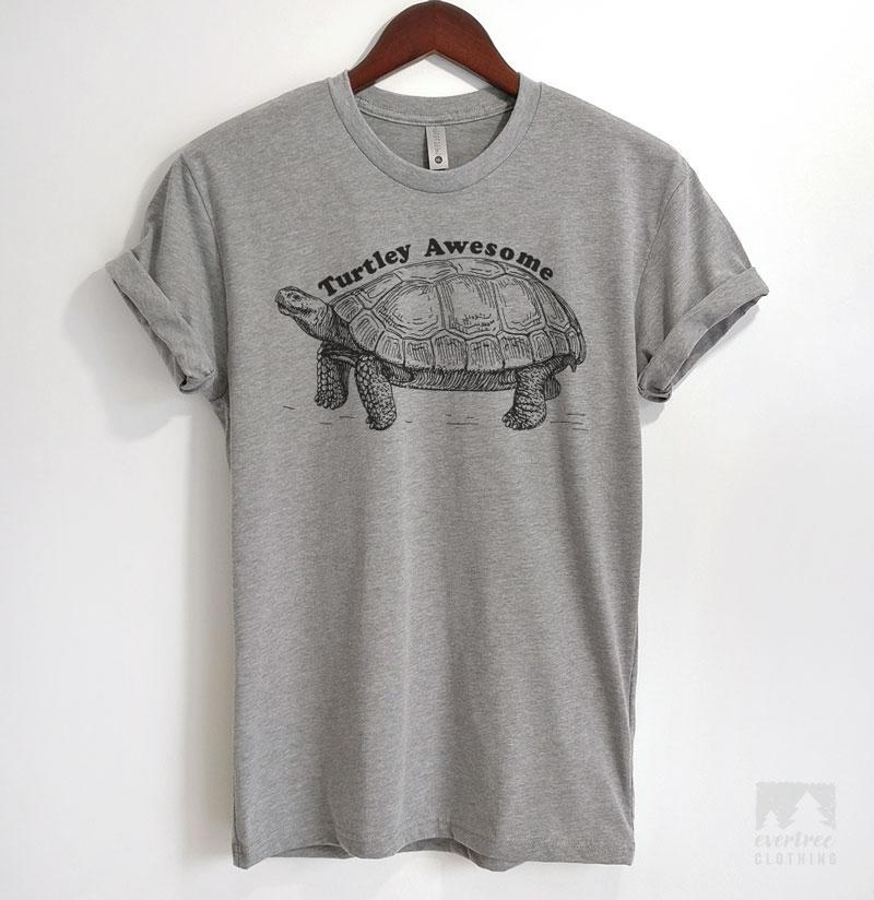 Turtley Awesome Heather Gray Unisex T-shirt