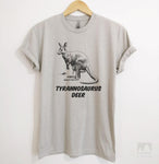 Tyrannosaurus Deer Silk Gray Unisex T-shirt