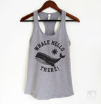 Whale Hello There! Heather Gray Tank Top